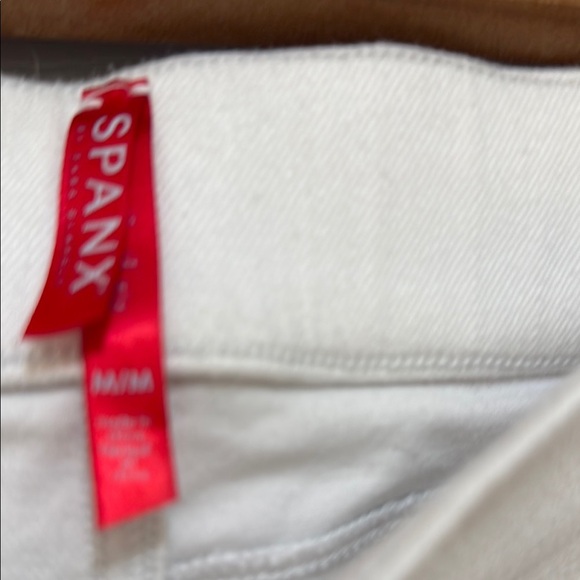 SPANX Women's Distressed Skinny Jeans - White - Picture 2 of 4